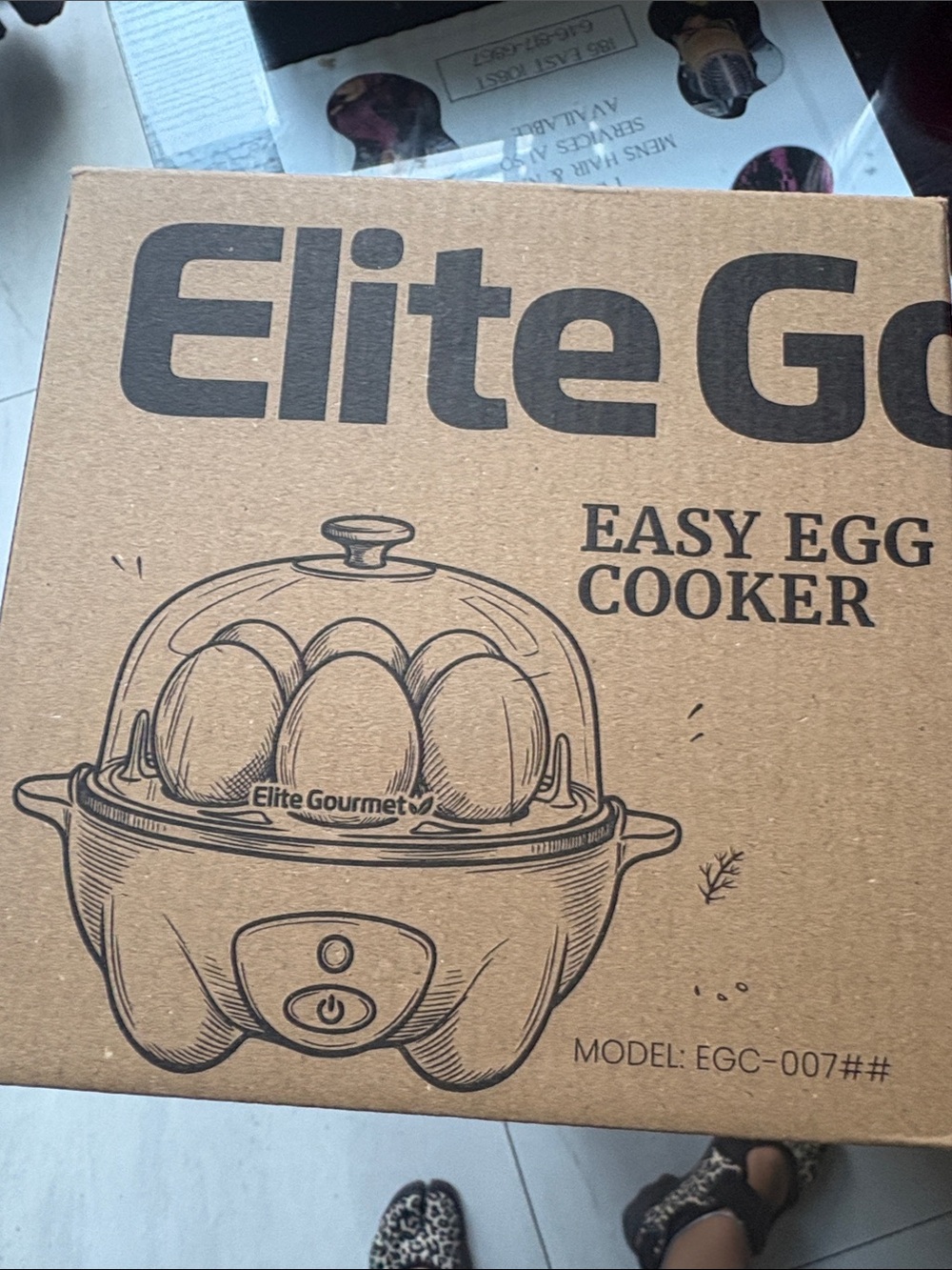 Easy Egg Cooker in Brown - Compact Breakfast Maker